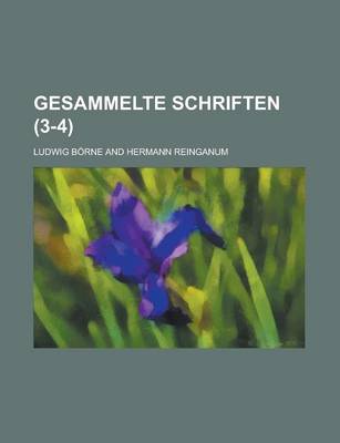 Book cover for Gesammelte Schriften (3-4 )