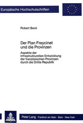 Book cover for Der Plan Freycinet Und Die Provinzen