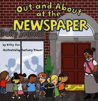Book cover for Out and about at the Newspaper