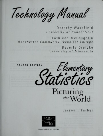 Book cover for Technology Manual for Elementary Statistics