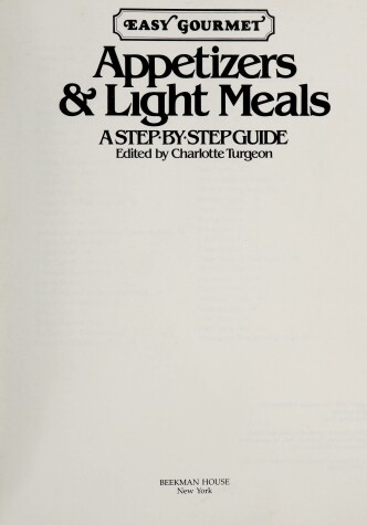 Book cover for Easy Gourmet Appetizers & Ligh