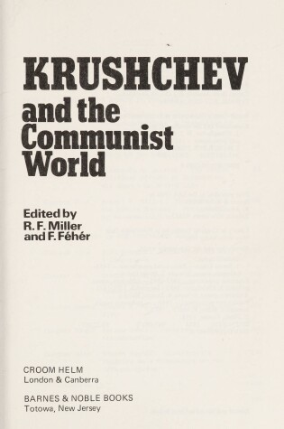 Cover of Khrushchev and the Communist World