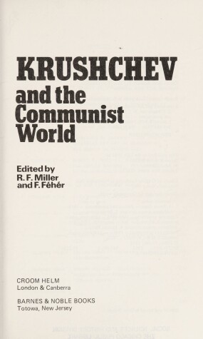 Book cover for Khrushchev and the Communist World