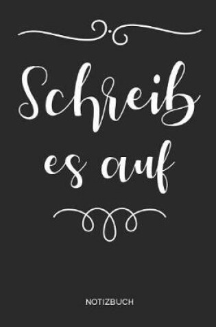 Cover of Schreib es auf Notizbuch