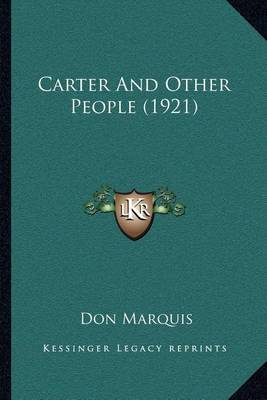 Book cover for Carter And Other People (1921)