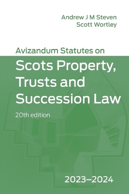 Book cover for Avizandum Statutes on Scots Property, Trusts & Succession Law