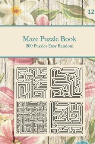 Cover of Maze Puzzle Book, 200 Puzzles Easy Random, 12