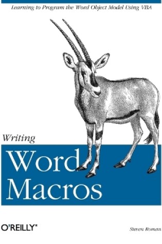 Cover of Writing Word Macros