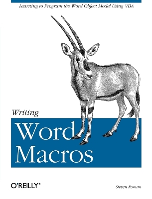 Book cover for Writing Word Macros