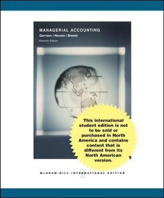 Book cover for Managerial Accounting 11e with Topic Tackler Plus