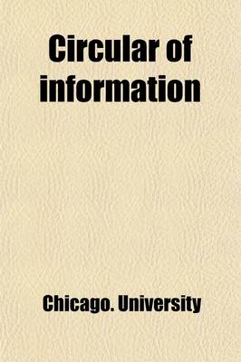 Book cover for Circular of Information