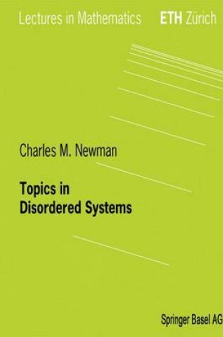 Cover of Topics in Disordered Systems