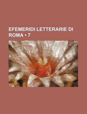 Book cover for Efemeridi Letterarie Di Roma (7)