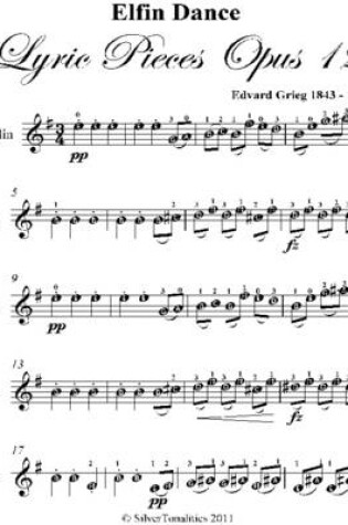 Cover of Elfin Dance Lyric Pieces Opus 12 Easy Violin Sheet Music