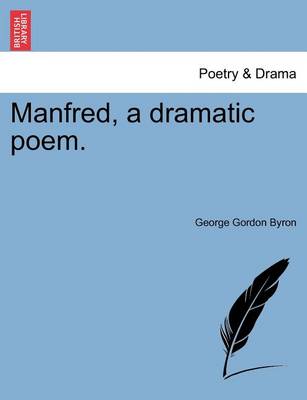 Book cover for Manfred, a Dramatic Poem. Second Edition