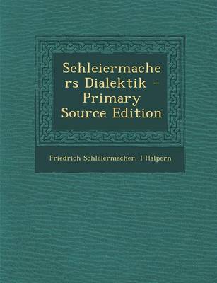 Book cover for Schleiermachers Dialektik