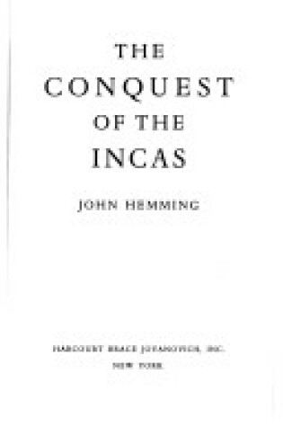Cover of The Conquest of the Incas