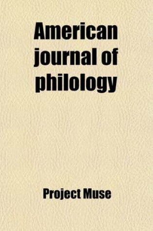 Cover of American Journal of Philology (Volume 38)