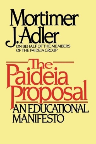 Cover of Paideia Proposal