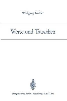 Book cover for Werte und Tatsachen