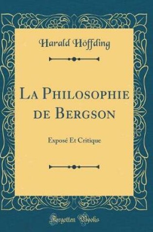 Cover of La Philosophie de Bergson