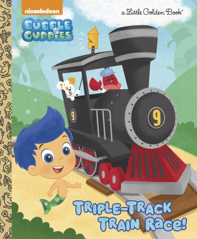 Book cover for Triple-Track Train Race! (Bubble Guppies)