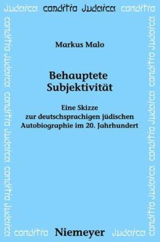 Cover of Behauptete Subjektivitat