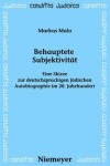 Book cover for Behauptete Subjektivitat