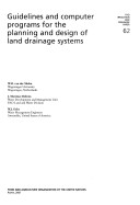 Cover of Guidelines and Computer Programs for the Planning and Design of Land Drainage Systems