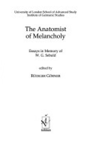 Cover of Anatomist of Melancholy