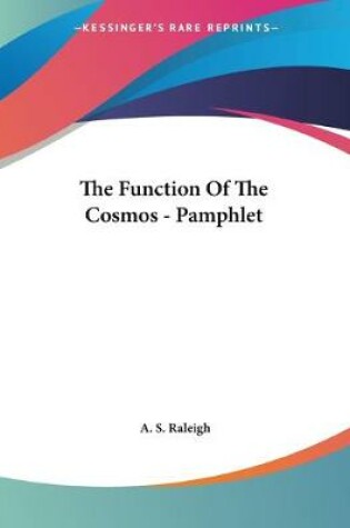 Cover of The Function Of The Cosmos - Pamphlet