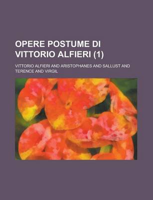 Book cover for Opere Postume Di Vittorio Alfieri (1)
