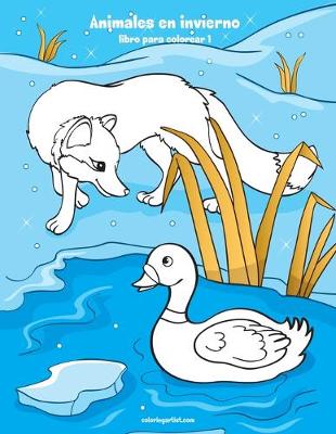 Cover of Animales en invierno libro para colorear 1