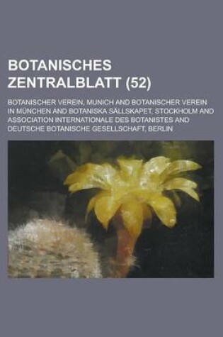 Cover of Botanisches Zentralblatt (52 )