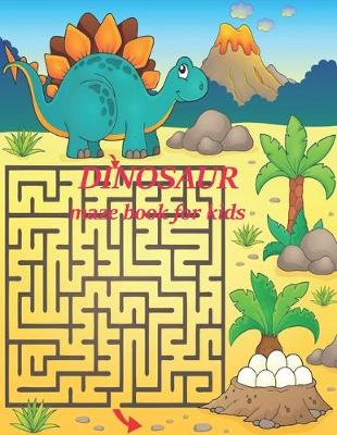 Book cover for Dinosaur maze book for kids