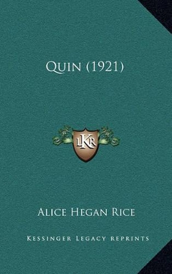 Book cover for Quin (1921)