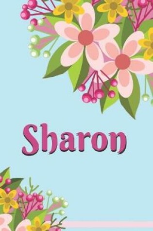 Cover of Sharon Personalized Blank Lined Journal Notebook