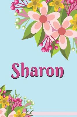 Book cover for Sharon Personalized Blank Lined Journal Notebook