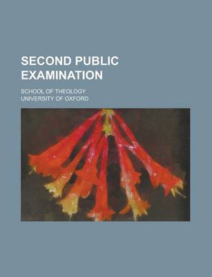 Book cover for Second Public Examination; School of Theology