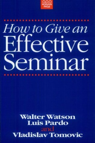 Cover of How to Give an Effective Seminar