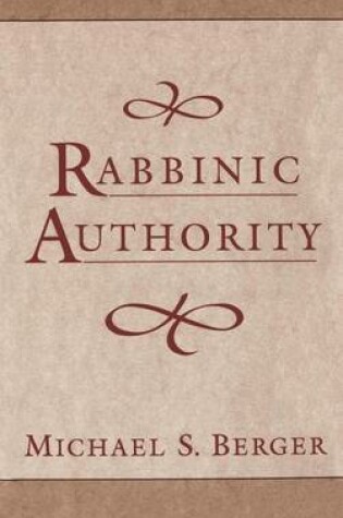 Cover of Rabbinic Authority