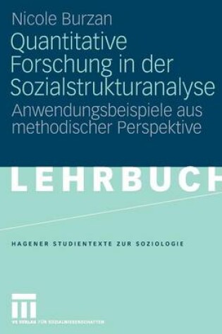 Cover of Quantitative Forschung in der Sozialstrukturanalyse