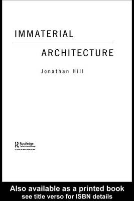 Book cover for Immaterial Architecture