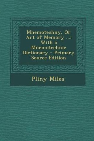 Cover of Mnemotechny, or Art of Memory ...