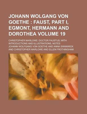 Book cover for Johann Wolgang Von Goethe; Christopher Marlowe