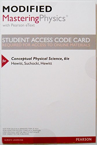 Book cover for Modified Mastering Physics with Pearson eText -- ValuePack Access Card -- for Conceptual Physical Science