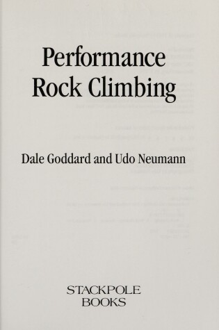 Cover of Performance Rock Climbing