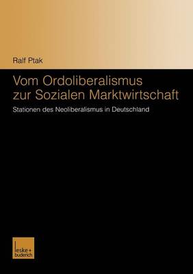 Book cover for Vom Ordoliberalismus zur Sozialen Marktwirtschaft