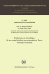 Book cover for Erarbeitung von Grundlagen für ein neues Verfahren zum automatischen Garen mit langer Vorlaufzeit