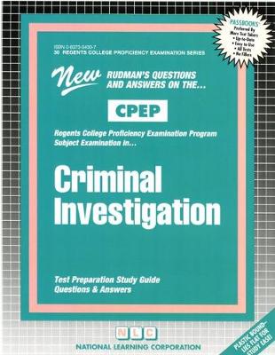 Book cover for CRIMINAL INVESTIGATION